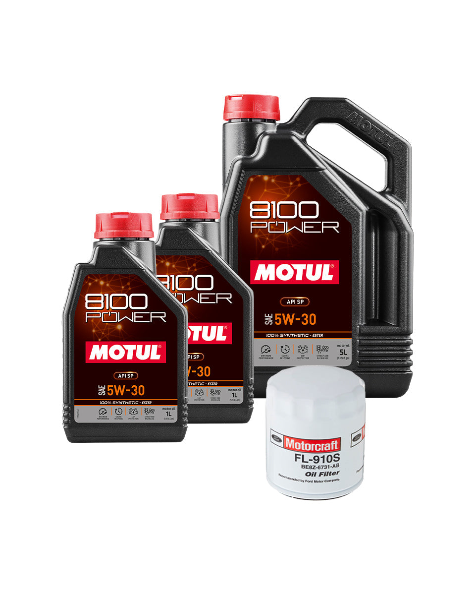 Motul 8100 Power Full Synthetic Oil Change Kit - Ford Ranger / Bronco - 2.3L EcoBoost