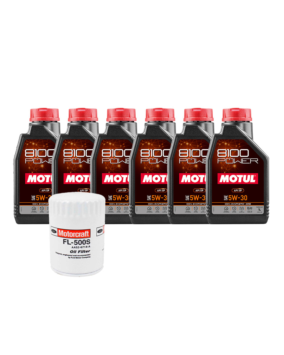 Motul 8100 Power Full Synthetic Oil Change Kit - Ford F-150 Raptor ('17-'20) - 3.5L EcoBoost