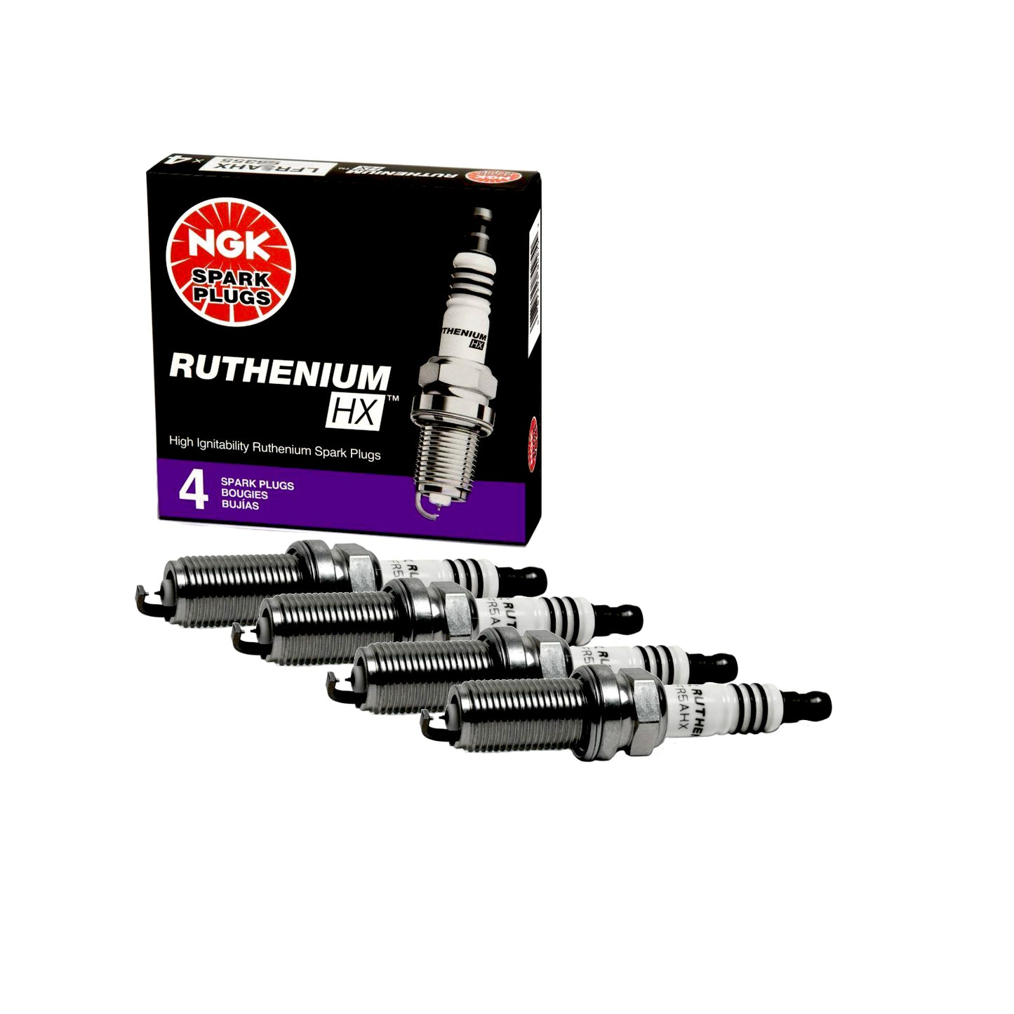 NGK LTR7BHX Ruthenium Spark Plug Set (+1 Step Colder)