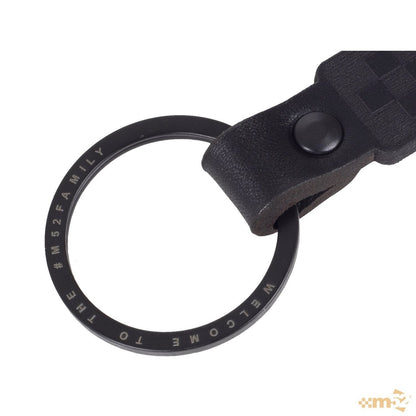 m52 Leather Keyring (Black-Out)