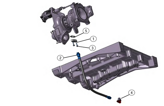 [15542F29SB100] HOSE COMP,TURBO OIL DRAIN