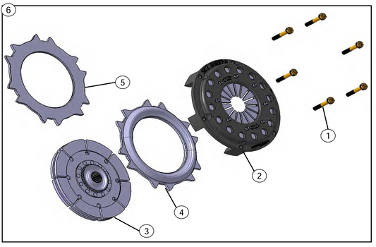 [22102FC4YB000] CLUTCH BOLT KIT,2 DISC